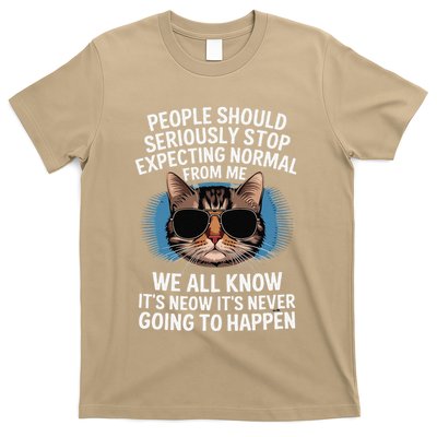 Cat People Should Seriously Graphic Design Idea Humor Novel T-Shirt