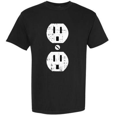 Couple Plug Socket Matching Costume Funny Halloween Gifts Garment-Dyed Heavyweight T-Shirt