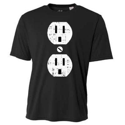 Couple Plug Socket Matching Costume Funny Halloween Gifts Cooling Performance Crew T-Shirt