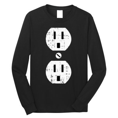 Couple Plug Socket Matching Costume Funny Halloween Gifts Long Sleeve Shirt