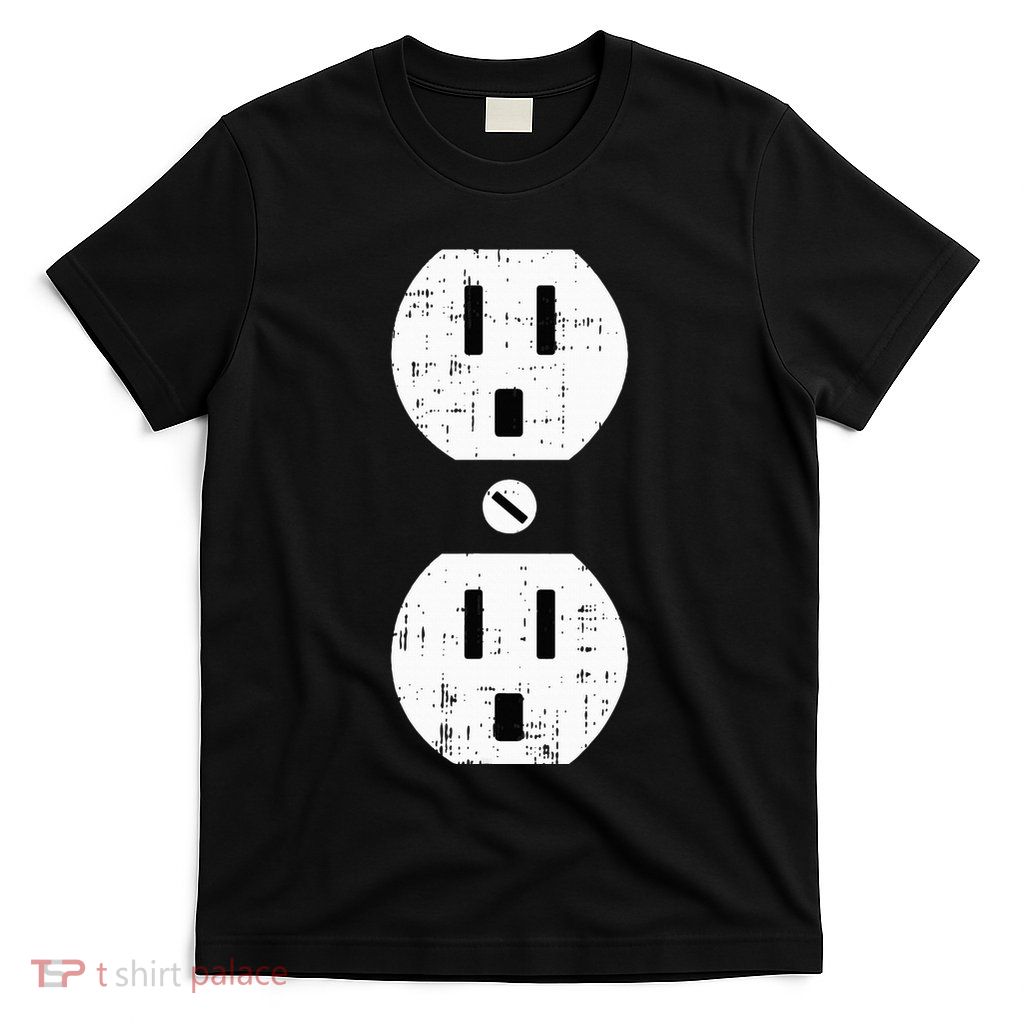 Couple Plug Socket Matching Costume Funny Halloween Gifts T-Shirt