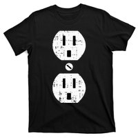 Couple Plug Socket Matching Costume Funny Halloween Gifts T-Shirt