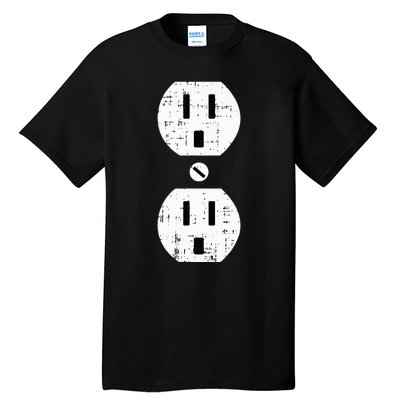 Couple Plug Socket Matching Costume Funny Halloween Gifts Tall T-Shirt