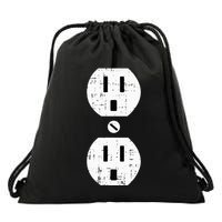 Couple Plug Socket Matching Costume Funny Halloween Gifts Drawstring Bag