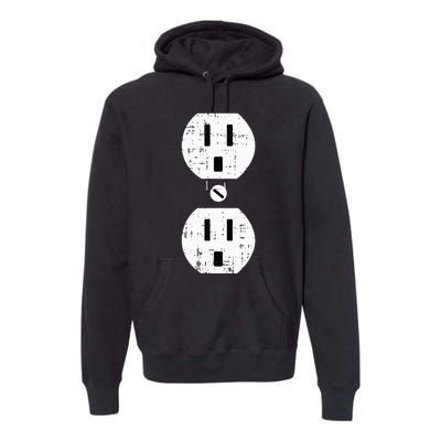 Couple Plug Socket Matching Costume Funny Halloween Gifts Premium Hoodie