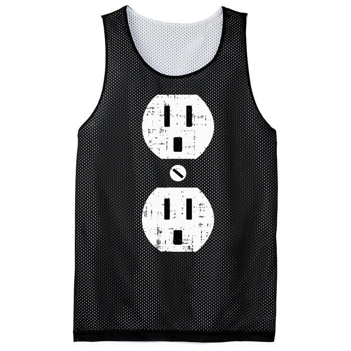 Couple Plug Socket Matching Costume Funny Halloween Gifts Mesh Reversible Basketball Jersey Tank