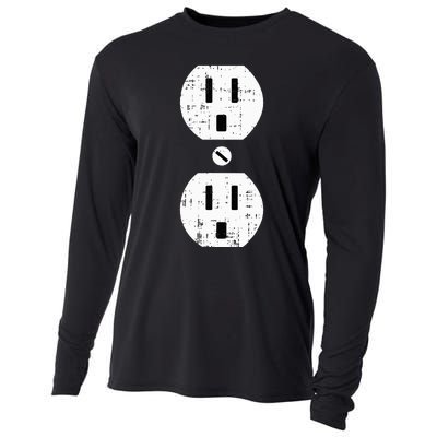 Couple Plug Socket Matching Costume Funny Halloween Gifts Cooling Performance Long Sleeve Crew