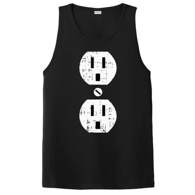 Couple Plug Socket Matching Costume Funny Halloween Gifts PosiCharge Competitor Tank