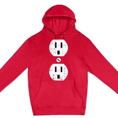 Couple Plug Socket Matching Costume Funny Halloween Gifts Premium Pullover Hoodie