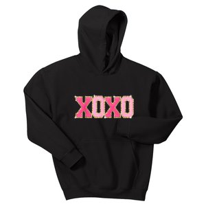 Chenille Patch Sparkling Xoxo Valentine Day Heart Love Gift Kids Hoodie