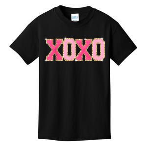 Chenille Patch Sparkling Xoxo Valentine Day Heart Love Gift Kids T-Shirt