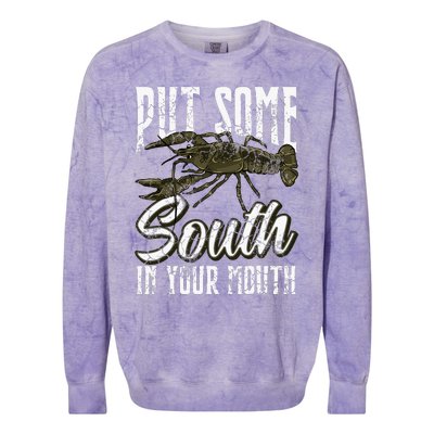 Crawfish Put Some South In Your Mouth Colorblast Crewneck Sweatshirt