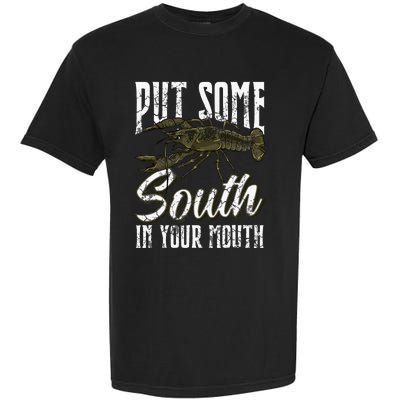 Crawfish Put Some South In Your Mouth Garment-Dyed Heavyweight T-Shirt