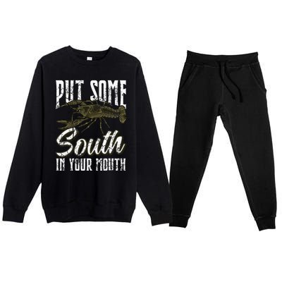 Crawfish Put Some South In Your Mouth Premium Crewneck Sweatsuit Set