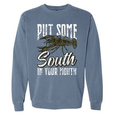 Crawfish Put Some South In Your Mouth Garment-Dyed Sweatshirt