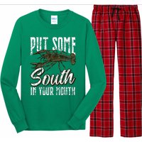 Crawfish Put Some South In Your Mouth Long Sleeve Pajama Set