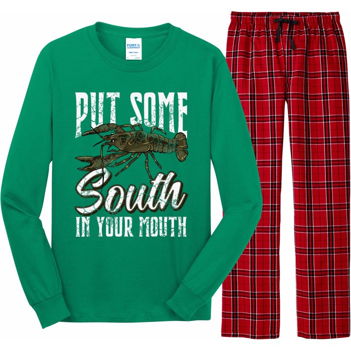 Crawfish Put Some South In Your Mouth Long Sleeve Pajama Set