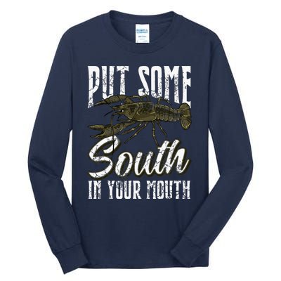 Crawfish Put Some South In Your Mouth Tall Long Sleeve T-Shirt