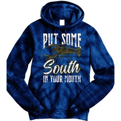 Crawfish Put Some South In Your Mouth Tie Dye Hoodie