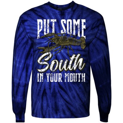 Crawfish Put Some South In Your Mouth Tie-Dye Long Sleeve Shirt