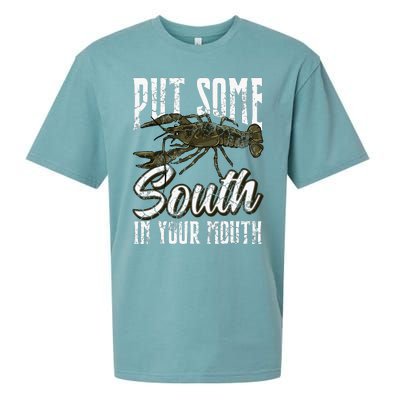 Crawfish Put Some South In Your Mouth Sueded Cloud Jersey T-Shirt