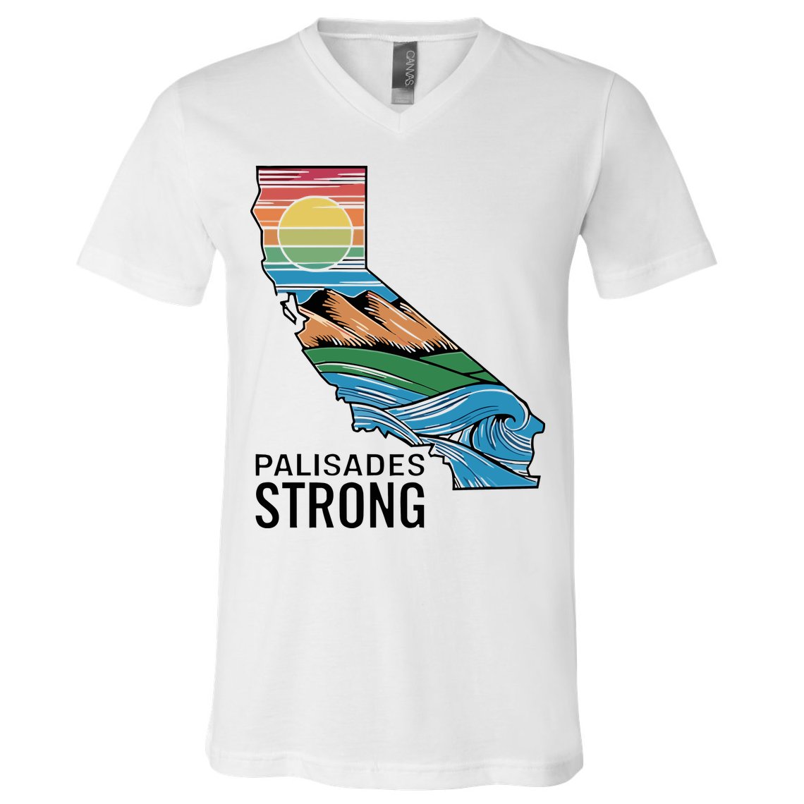 California Palisades Strong V-Neck T-Shirt
