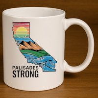 California Palisades Strong 11oz C Handle Ceramic Mug