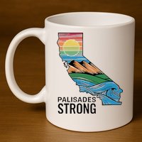 California Palisades Strong 11oz C Handle Ceramic Mug
