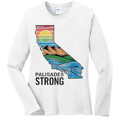 California Palisades Strong Ladies Long Sleeve Shirt