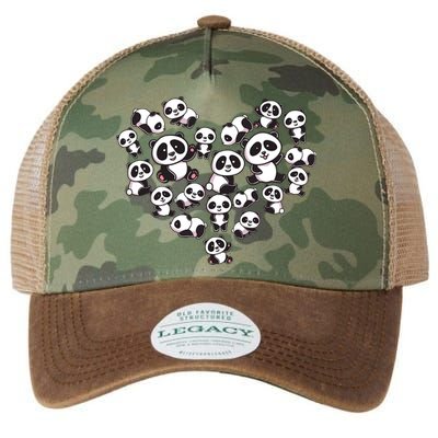 Cute Panda Shirts Panda Bear Lover Heart Gifts Legacy Tie Dye Trucker Hat