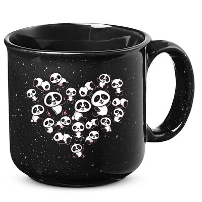 Cute Panda Shirts Panda Bear Lover Heart Gifts 15oz Campfire Ceramic Mug