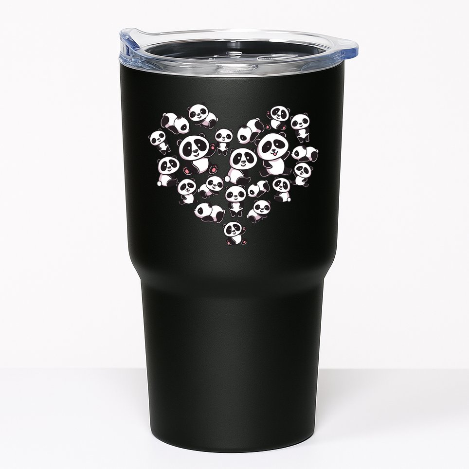 Cute Panda Shirts Panda Bear Lover Heart Gifts Tumbler
