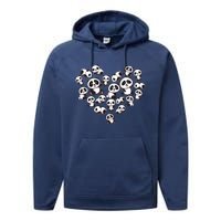 Cute Panda Shirts Panda Bear Lover Heart Gifts Performance Fleece Hoodie