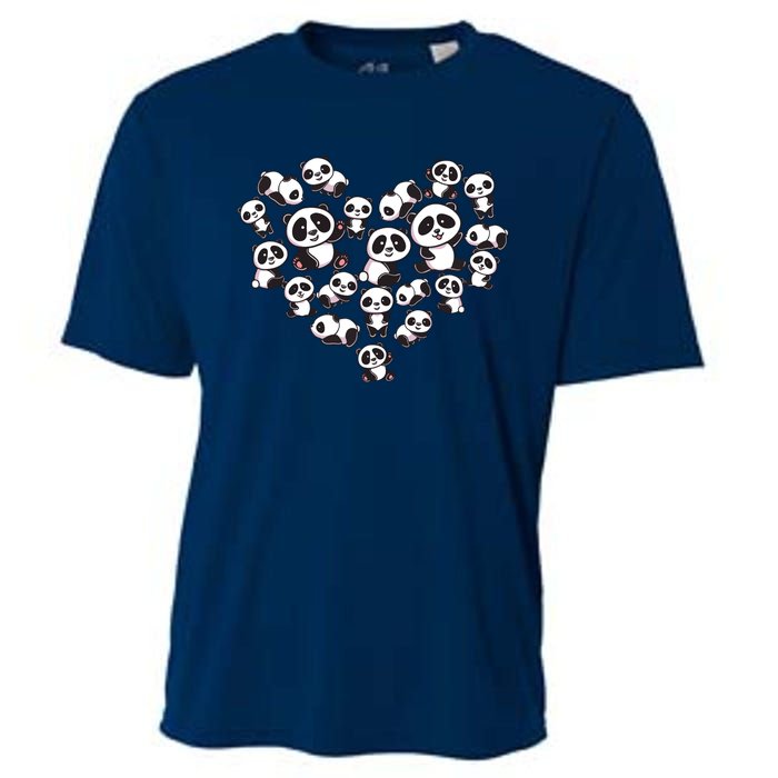 Cute Panda Shirts Panda Bear Lover Heart Gifts Cooling Performance Crew T-Shirt