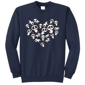 Cute Panda Shirts Panda Bear Lover Heart Gifts Sweatshirt