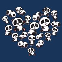 Cute Panda Shirts Panda Bear Lover Heart Gifts Tall T-Shirt