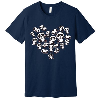 Cute Panda Shirts Panda Bear Lover Heart Gifts Premium T-Shirt