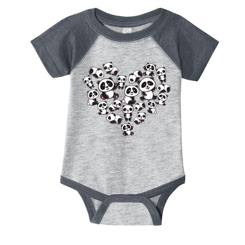 Cute Panda Shirts Panda Bear Lover Heart Gifts Infant Baby Jersey Bodysuit