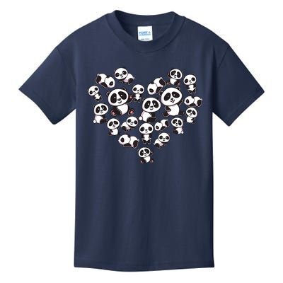 Cute Panda Shirts Panda Bear Lover Heart Gifts Kids T-Shirt