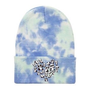 Cute Panda Shirts Panda Bear Lover Heart Gifts Tie Dye 12in Knit Beanie