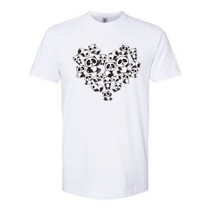 Cute Panda Shirts Panda Bear Lover Heart Gifts Softstyle CVC T-Shirt