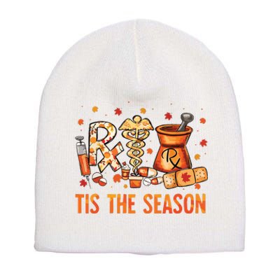 Cpht Pharmacy Technician Fall Theme Shirts Tis The Season Short Acrylic Beanie