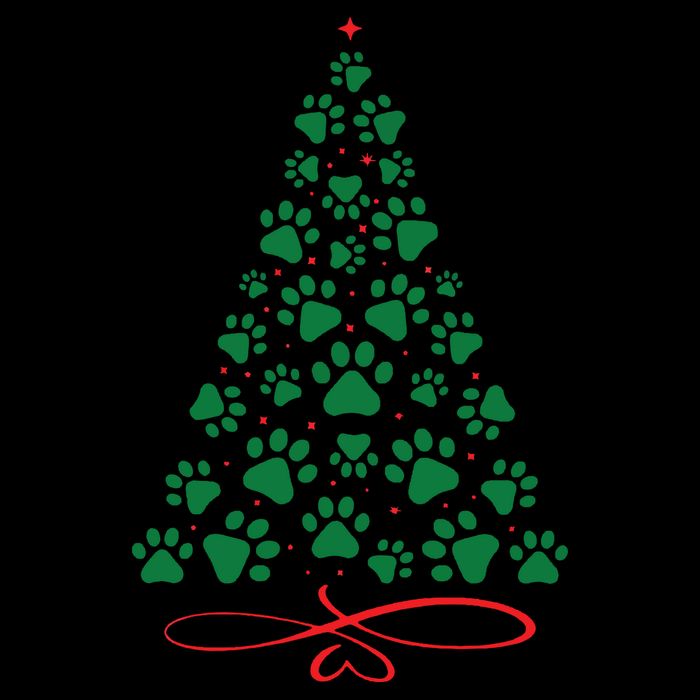 Christmas Paw Tree Christmas Dog Paw Christmas Tree Cooling Performance Crew T-Shirt