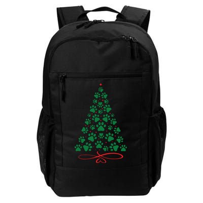 Christmas Paw Tree Christmas Dog Paw Christmas Tree Backpack