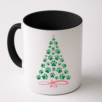 Christmas Paw Tree Christmas Dog Paw Christmas Tree Mug