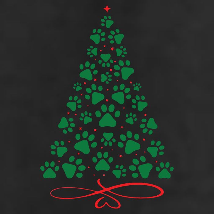 Christmas Paw Tree Christmas Dog Paw Christmas Tree 11oz C Handle Ceramic Mug