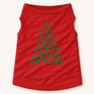 Christmas Paw Tree Christmas Dog Paw Christmas Tree Doggie Tank