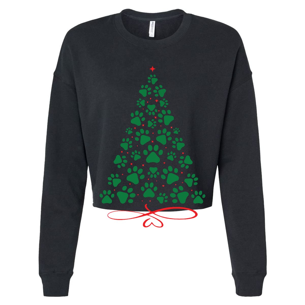 Christmas Paw Tree Christmas Dog Paw Christmas Tree T-Shirt