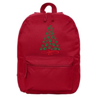 Christmas Paw Tree Christmas Dog Paw Christmas Tree 16 in Basic Backpack