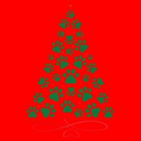 Christmas Paw Tree Christmas Dog Paw Christmas Tree 16 in Basic Backpack